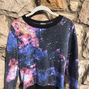 Universe print crew neck